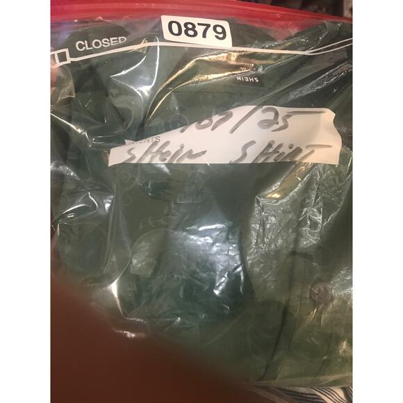 SHEIN Shirt Men”s XL Long Sleeved Green - Picture 9 of 9